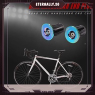 [eternally.sg] 2x Burnt Blue Bike Handle Bar End Cap Aluminum Alloy MTB Road Bike End Plug