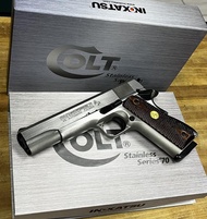 2館 不鏽鋼 INOKATSU COLT M1911 CO2槍 銀 ( 井勝全鋼製45手槍MEU柯特1911科特玩具槍