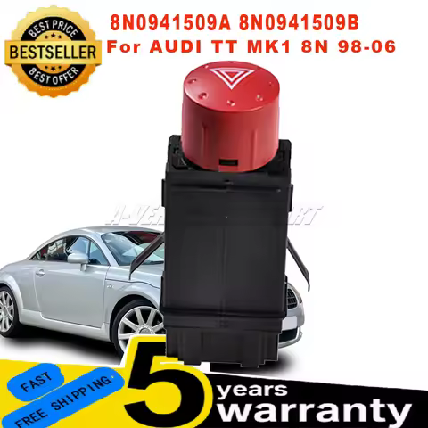 New 8N0941509B For Audi TT MK1 8N 1Pc Emergency Hazard Warning Light Switch Button Hazard Light Cont