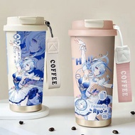 Genshin Impact/Odette/Odette/Odette Personalized Thermos Cup Takeaway Lanyard 530ML Double Drinking 