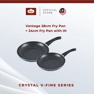 [Bundle]Vantage Crystal V-Fine 2 in 1 Frying Pan with IH (24cm + 28cm) Pan suit to all cooker
