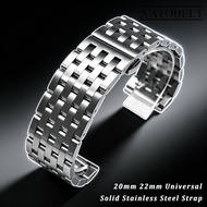 Adjustable Metal Watch Strap 20mm 22mm Solid Stainless Steel Watch Band for Tissot for Longines for 