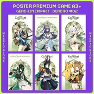 Premium Full HD Poster Game A3+ : Genshin Impact - Dendro [Episode 02] - Kirara, Lauma, Nahida, Nefe