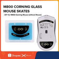 Delux Glass Mouse Skates Mouse Feet DIY for M800 Gaming Mouse (without Mouse)