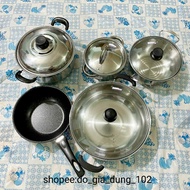Stainless Steel Pot And Non-Stick Pan For Induction Hob, Gas Stove, Infrared Stove Many Sizes Beautiful Price