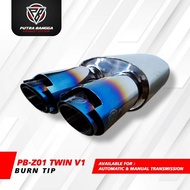 PB Exhaust Type PB-Z01 Twin V1 Stainless Steel Exhaust