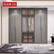 Kitchen Cabinet Glass Door Walk-in Closet Wardrobe Light Luxury Wardrobe Bedroom Open Walk-in Closet