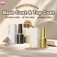 Venalisa TPO Free Top Coat&Base Coat 10ml. Black Bottle And Gold Model