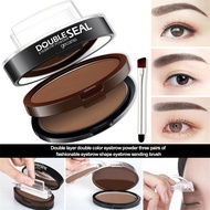 GECOMO Double Layer Two-color Eyebrow Powder Lazy Seal Eyebrow Powder Long-lasting Waterproof adjust