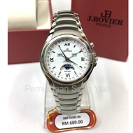 100% Original J.Bovier Men Fashion Japan Quartz Analog Stainless Steel Watch B08-50282-80.