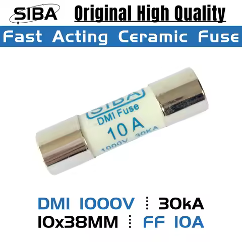 5PCS New SIBA DMI Fuse FF 10A 1000V 30kA Fast Blow Fast Acting Ceramic Fuse Tube 10*38 10x38MM for F