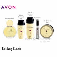 AVON Far Away Perfume Classic Set Deodorant Purse Spray Skin Softener