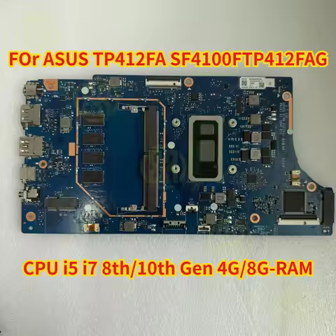 TP412FA Mainboard For ASUS Vivobook Flip 14 TP412F SF4100F TP412FAC Laptop Motherboard CPU i5 i7 8th