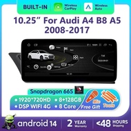 7TO8 Android 14 Car Multimedia Player For Audi A4 B8 A5 2008-2017 Wireless Carplay Car Intelligent S