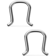 Cincin Septum Titanium 16G 14G G23 Keluli Gred Implan, Perhiasan Tindik Hidung Septum Hipoalergenik 