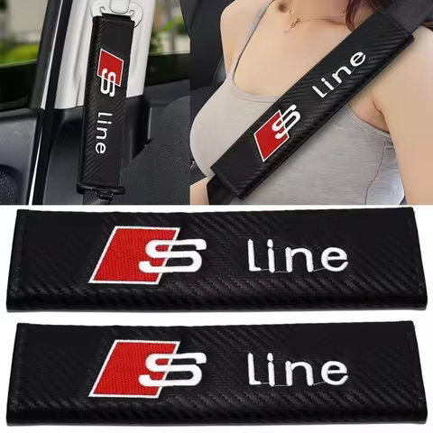 Car Shoulder Pad Car Safety Belt Adjust Device Safety Belt Protector For Audi Sline TT Q2 Q3 Q5 Q7 Q