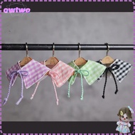 OWTWO Checkered Cloak, 10~15cm Cotton Stuffed Doll Doll Clothes,  Macaron Outfit Checkered 15cm Cott
