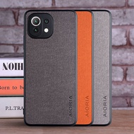 for Xiaomi Mi 11 Lite 5G NE coque Luxury textile Leather soft TPU hard phone cover funda for xiaomi