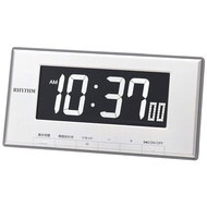 Rhythm (RHYTHM) white clock 9.5x19x4.4cm alarm clock temperature humidity calendar display switchable LED 8RDA78SR03