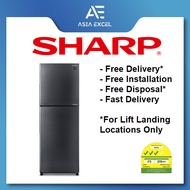 SHARP SJ-RF30E-DS 300L BLACK INVERTER TOP FREEZER REFRIGERATOR