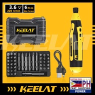 KEELAT Electric Screwdriver Mini Cordless Electric Screwdriver Household Tools Hand Held Drill Bit