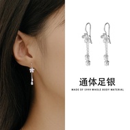 Flower Earrings INS Celebrity Lily of the Valley Ear Hook Silver Earrings Design Feel Wholesale Clas