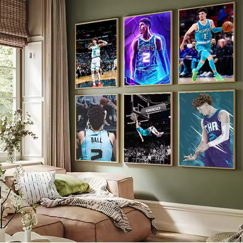 Basketball Player L-LaMelo B-Ball Classic Vintage Posters HD Quality Wall Art Retro Posters For Home
