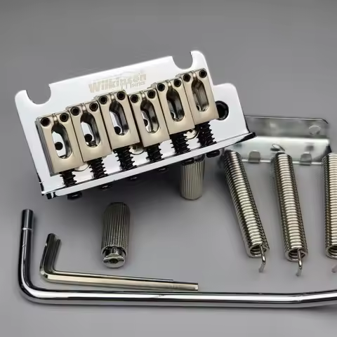 Wilkinson WOV06 Chrome Silver Licensed 2 Point Vintage Type Electric Guitar Tremolo Bridge for Strat