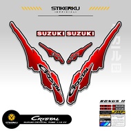 SUZUKI STRIPING CRYSTAL TUNE MOTIF X37 STICKER CRYSTAL TUNE CUSTOM STICKER ORIGINAL CRYSTAL MOTORCYC