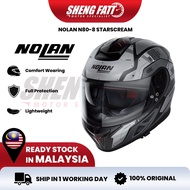 NOLAN N80-8 Starscream Full Face Helmet Motor Visor Topi Keledar Keselamatan Full Face Original Superbike SIRIM Intercom