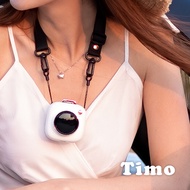 Timo 迷你相機可腰掛式上吹風扇-陶瓷白