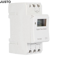 JUSTO Electronic Time Control, THC 30A 220V Programmable Digital Timer Switch, Timer Relay 1-168h 7 