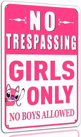 Pink Girls Room Decor Stitch Bedroom Decor Girls Only Sign Cute Preppy Girl Stuff Dorm Room Signs Gi