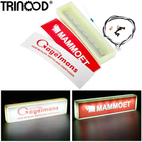 TRINOOD Roof Billboard Front LED Advertisement Light Box for 1/14 Tamiya RC Truck Tractor SCANIA VOL