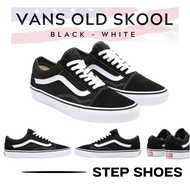 Vans Old Skool Original  Black White On Shop รองเท้าผ้าใบ สุดคลาสสิค ลดราคา ฟรี Set Box   ( รองเท้าแวนส์ )