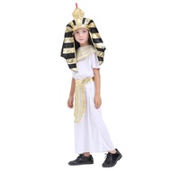 Children's Ancient Egyptian King Pharaoh Cosplay Kids Fancy Dress Halloween Ball Historical Theme Pa