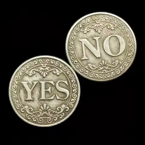 1pc Replica Coin Floral YES/NO Letter Ornaments, Commemorative Coin Collection, Challenge Coin for C