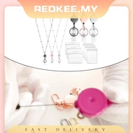 [Redkee.my] 3-piece set of hanging chains ID buckles badges hanging ropes metal ball bea (Army Green