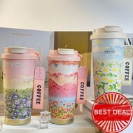 Lily Flower Special Edition Ceramine Coating Sus316l Cup Multipurposethermo Coffee Mug D6h4