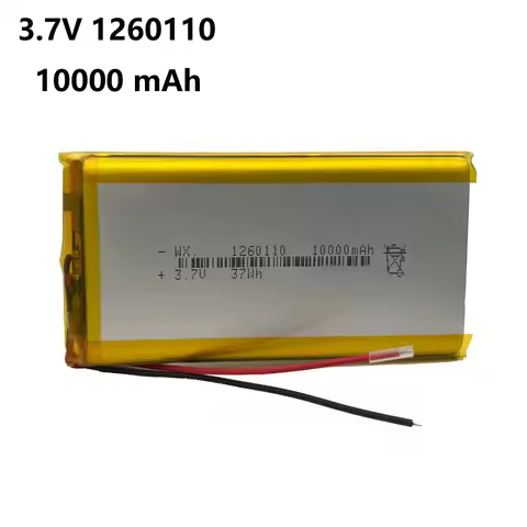 3.7V 10000mAh 1260110 Polymer Lithium Battery Use for Power Bank GPS 100% Real Capacity