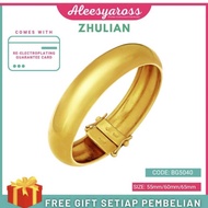 ZHULIAN Gelang Tangan Licin Lebar BG5040 Fashion Gold Plated Bangles Zhulian Jewelry Original