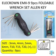 ELECROWN EMX-9 9pcs FOLDABLE WRENCH SET ALLEN KEY