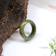 Green Jade Ring Size 53 mm. Genuine Burmese Natural Color