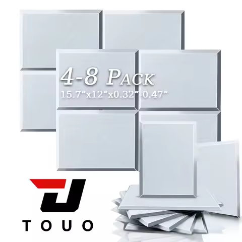 TOUO 4/6/8 Pcs Rectangle Acoustic Panel Flame Retardant Sound Insulation Treatment Soundproof Wall P