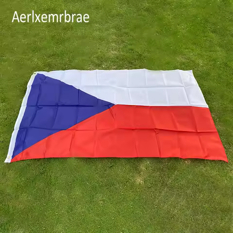 aerlxemrbrae flag 90*150cm Czech Flag Hanging Polyester National Flag of Czech Republic flag