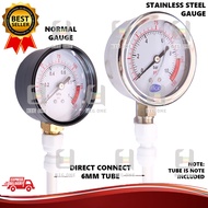 6MM 1/4" WATER PRESSURE GAUGE TESTER METER FOR RO WATER PIPE TUBING QUICK CONNECT SET COWAY CUCKOO