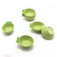 Creativity Cantaloupe Shape Seasoning Dish Japanese-style Ceramics Fruit Plate Household Vinegar Dish Hot Pot Dipping Sauce Bowl