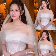 - Super pretty bridal veil with elaborate pearls TH30 -