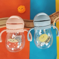 WARE0 Children 350ml Cartoon Animal Learn PC Milk Cup Handle Bottle Drinking Bottles Kids Water Bottle