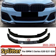 Front Air Dam Splitter Bumper Lip Glossy Black For BMW 5 Series G30 G31 G38 LCI M Sport 2021-2023 52